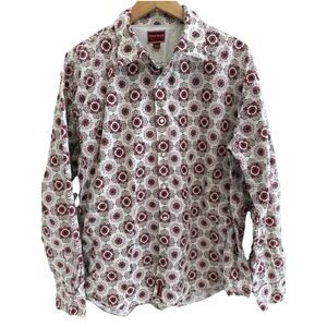 Tommy Hilfiger Denim Red Label White/Red, , LS, Snap closure Size XXL